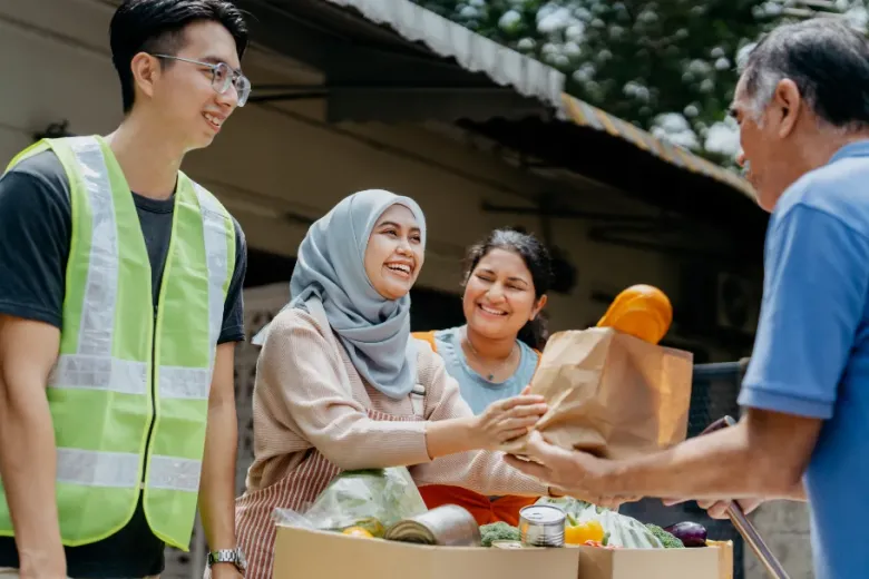 A group of Malaysians at a charity event